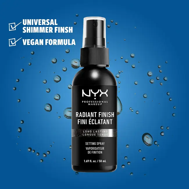 NYX Professional Makeup Setting Spray Radiant — budget dewy setting spray Ireland