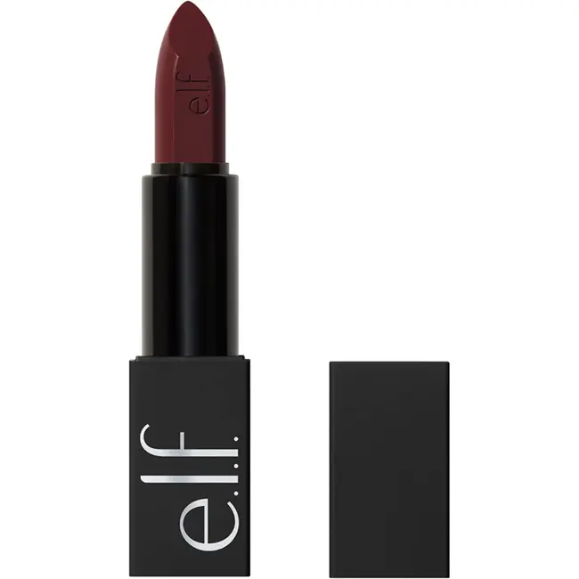 e.l.f. O Face Satin Lipstick Untamed dark purple — Halloween lip Ireland