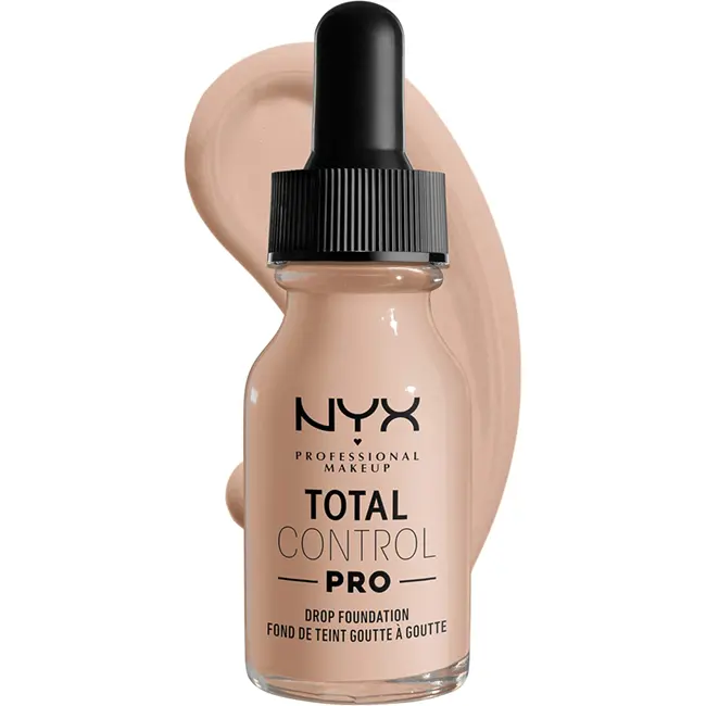 NYX Total Control Pro Drop Foundation Porcelain — pale base Halloween makeup Ireland