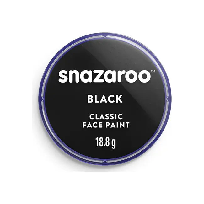 Snazaroo Classic Face and Body Paint Black — clean face paint Halloween Ireland