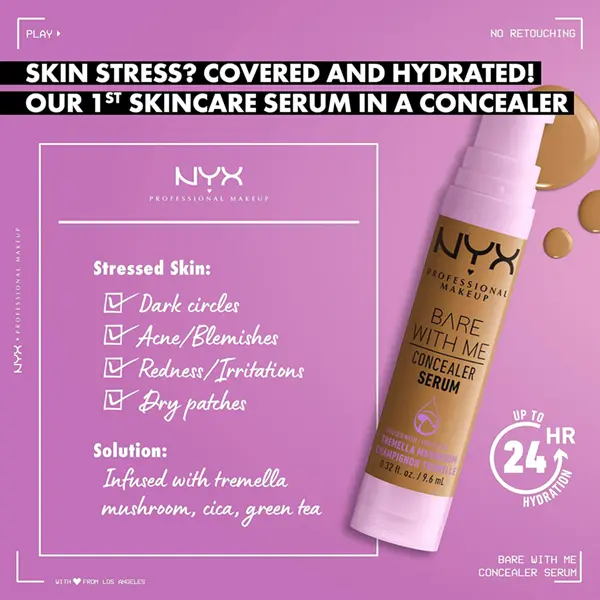 NYX Bare With Me Concealer Serum for mature skin